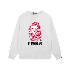BAPE Pink Camo Ape Head Graphic Crewneck Sweatshirt