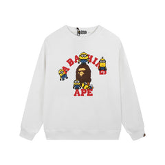 BAPE Cartoon Ape Graphic Crewneck Sweatshirt