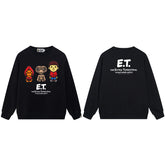 BAPE ET Cartoon Character Graphic Crewneck Sweatshirt