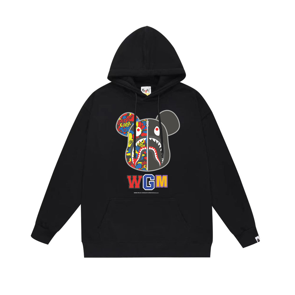 BAPE WGM Bear Shark Head Pullover Hoodie