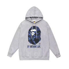 BAPE Blue Camo APE Head Pullover Hoodie