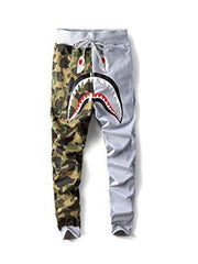 BAPE Shark Head Pants 3D Printed Casual Loose Men's and Women's Sports Casual Sanitary Pants Order Light Mature Casual Mid Waist (10)