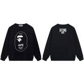 BAPE Ape Head Outline Graphic Crewneck Sweatshirt