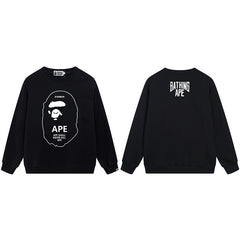 BAPE Ape Head Outline Graphic Crewneck Sweatshirt