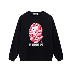BAPE Pink Camo Ape Head Graphic Crewneck Sweatshirt