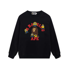 BAPE Cartoon Ape Graphic Crewneck Sweatshirt