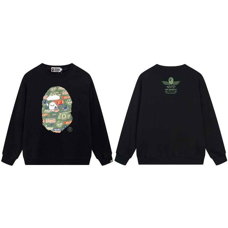 BAPE Colorful Graphic Ape Head Crewneck Sweatshirt