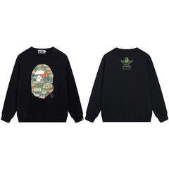 BAPE Colorful Graphic Ape Head Crewneck Sweatshirt