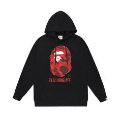 BAPE Red Camo APE Head Pullover Hoodie