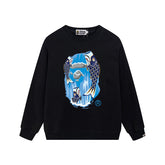 BAPE Blue Ape Head Graphic Crewneck Sweatshirt