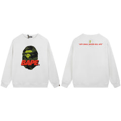 BAPE Green Ape Head Graphic Crewneck Sweatshirt