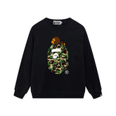 BAPE x Baby Milo Green ABC Camo APE Head Crewneck Sweatshirt