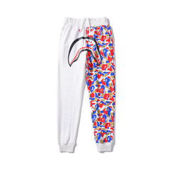 BAPE Shark Head Pants 3D Printed Casual Loose Men's and Women's Sports Casual Sanitary Pants Order Light Mature Casual Mid Waist (9)