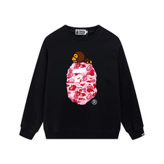 BAPE x Baby Milo Pink ABC Camo APE Head Crewneck Sweatshirt