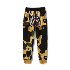 BAPE Shark Head Pants 3D Printed Casual Loose Men's and Women's Sports Casual Sanitary Pants Order Light Mature Casual Mid Waist (14)