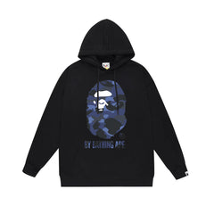 BAPE Blue Camo APE Head Pullover Hoodie