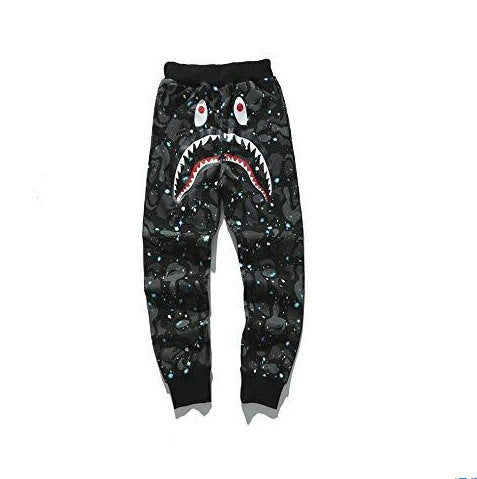 BAPE Shark Head Pants 3D Printed Casual Loose Men's and Women's Sports Casual Sanitary Pants Order Light Mature Casual Mid Waist (3)