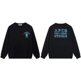 BAPE Blue Ape Logo Graphic Crewneck Sweatshirt