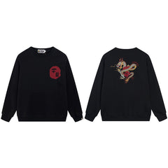 BAPE Dragon Graphic Embroidery Crewneck Sweatshirt
