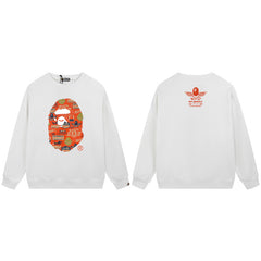 BAPE Colorful Graphic Ape Head Crewneck Sweatshirt