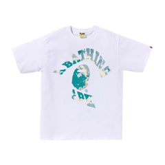 BAPE Tie Dye Twist College Tee White Blue