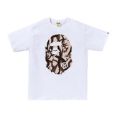 BAPE Trial Camo Big Ape Head Tee White/Beige