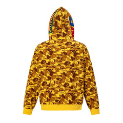 BAPE Shark Full Zip Camo Hoodie (Yellow Camo)
