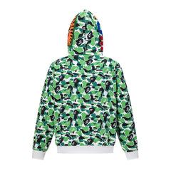 BAPE Shark Full Zip Camo Hoodie (Green Camo)