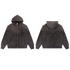 Vale Forever Olive Skull Script Hoodie – Vintage Graphic Streetwear