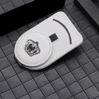 Genuine Leather Car Sun Visor Sunglasses Holder with Card Clamp