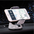 Crystal Rhinestone 360° Universal Car Phone Holder Dashboard Vent