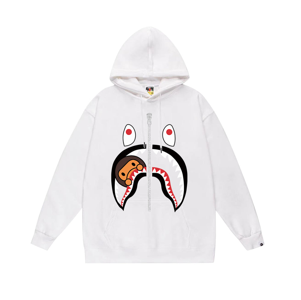 BAPE x Baby Milo Shark Face Graphic Pullover Hoodie