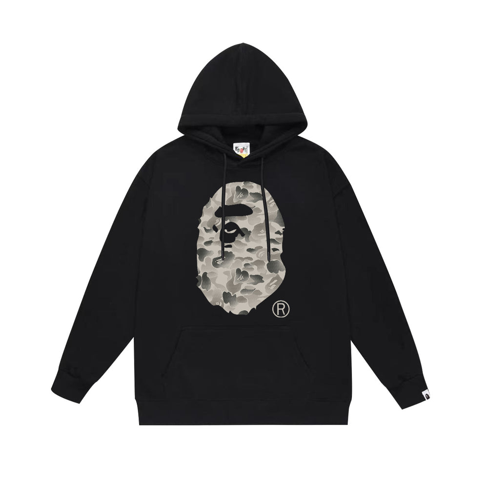 BAPE White Camo APE Head Pullover Hoodie