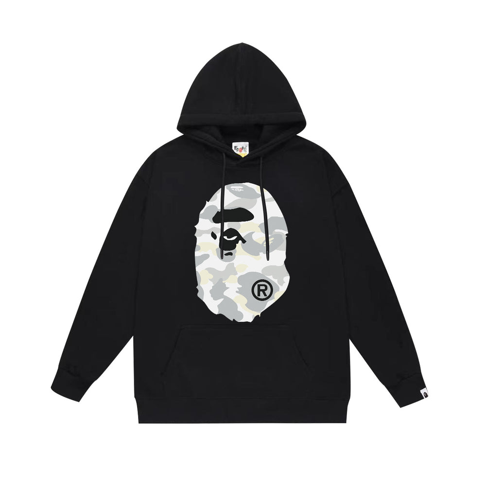 BAPE White Camo APE Head Pullover Hoodie