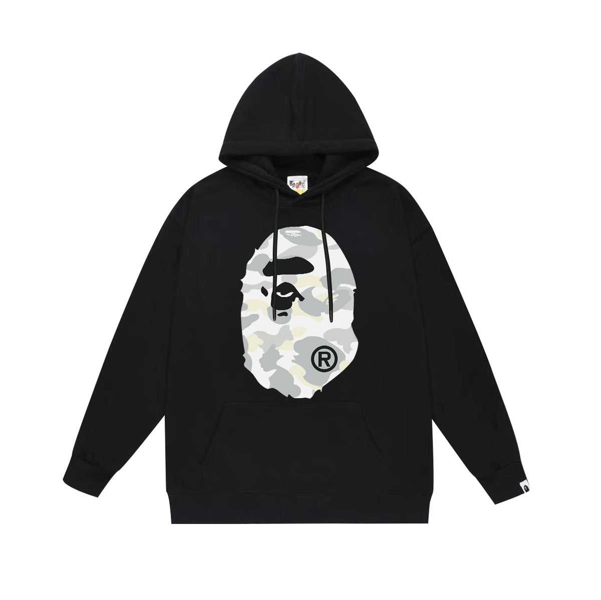 BAPE White Camo APE Head Pullover Hoodie