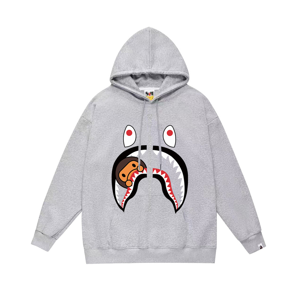 BAPE x Baby Milo Shark Face Graphic Pullover Hoodie