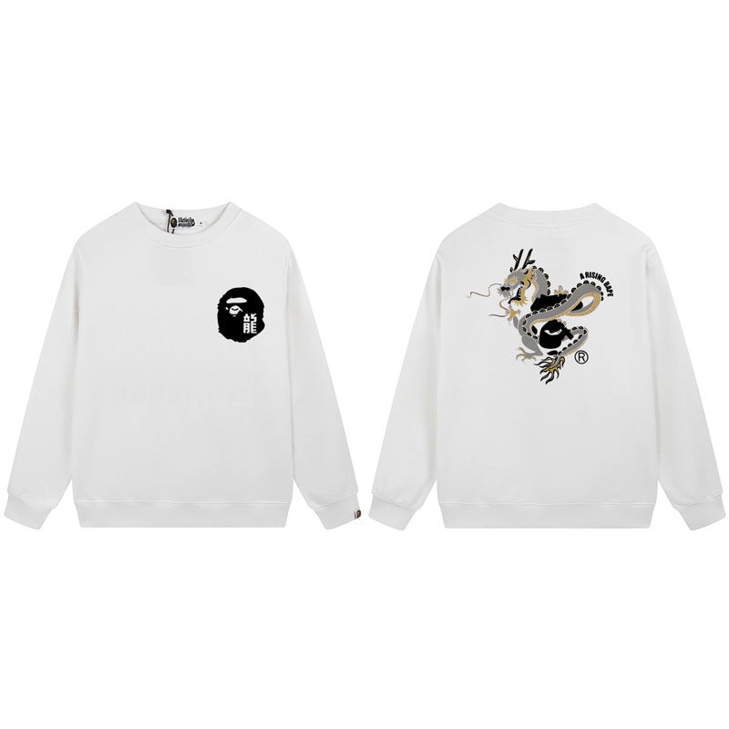 BAPE Dragon Graphic Embroidery Crewneck Sweatshirt
