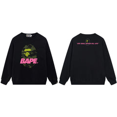 BAPE Green Ape Head Graphic Crewneck Sweatshirt