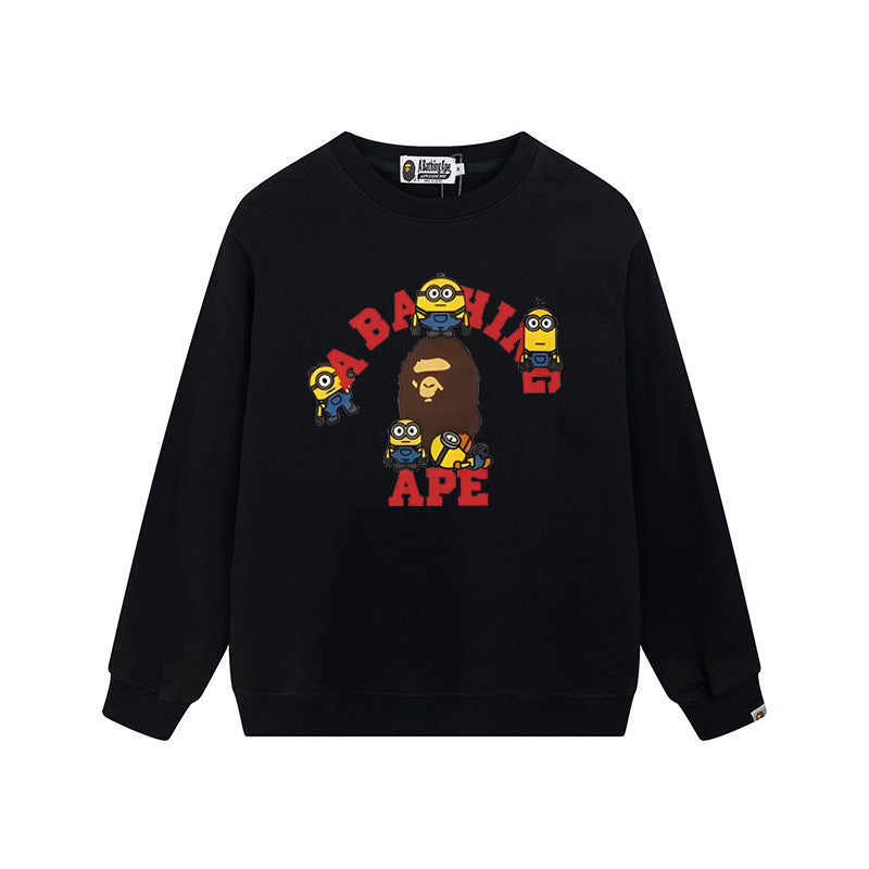 BAPE Cartoon Ape Graphic Crewneck Sweatshirt