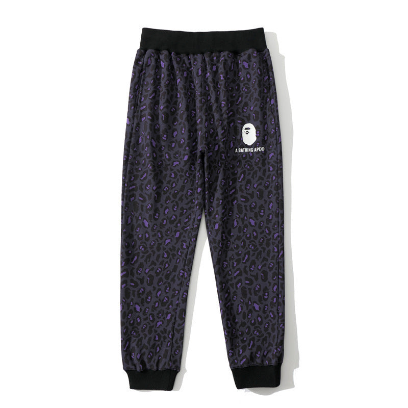 BAPE Shark Head Pants 3D Printed Casual Loose Men's and Women's Sports Casual Sanitary Pants Order Light Mature Casual Mid Waist (6)
