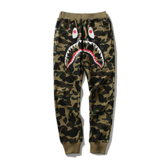 BAPE Shark Head Pants 3D Printed Casual Loose Men's and Women's Sports Casual Sanitary Pants Order Light Mature Casual Mid Waist (17)