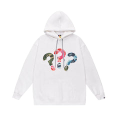 BAPE Multi-Camo Question Mark Graphic Pullover Hoodie