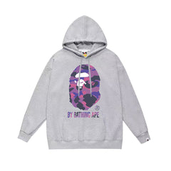 BAPE Purple Camo APE Head Pullover Hoodie