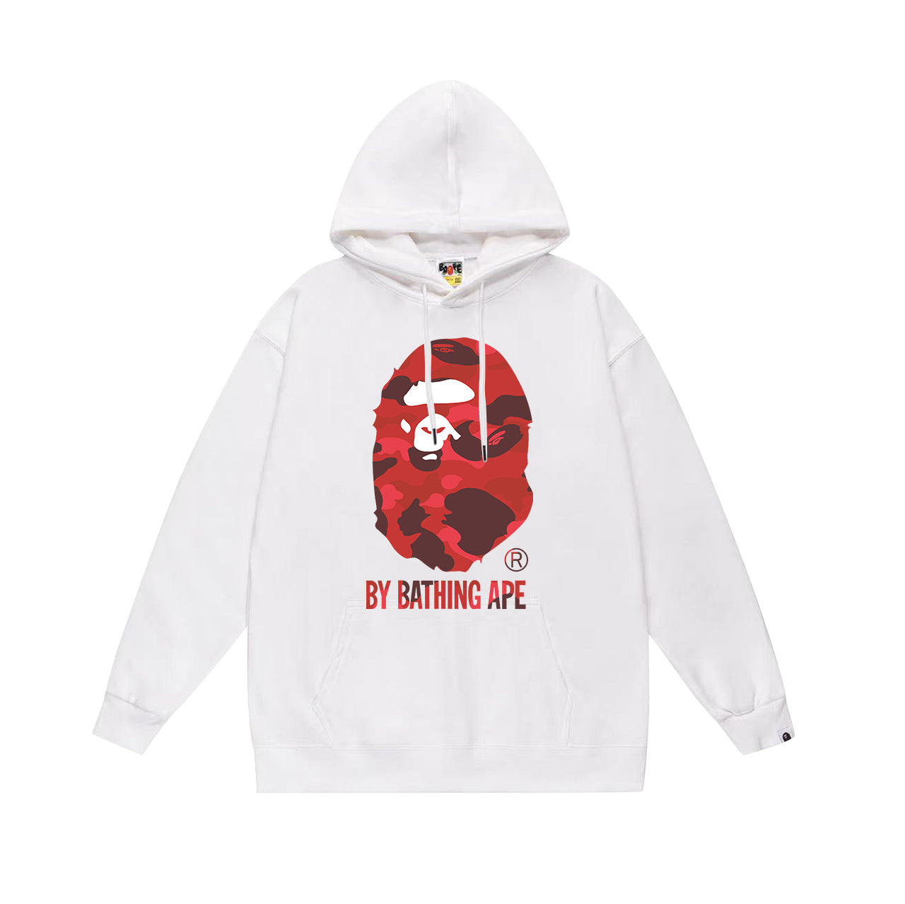 BAPE Red Camo APE Head Pullover Hoodie