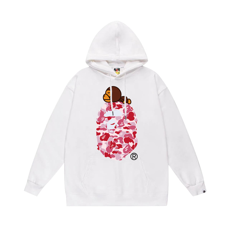 BAPE Baby Milo Pink Camo APE Head Pullover Hoodie