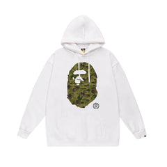 BAPE White Camo APE Head Pullover Hoodie