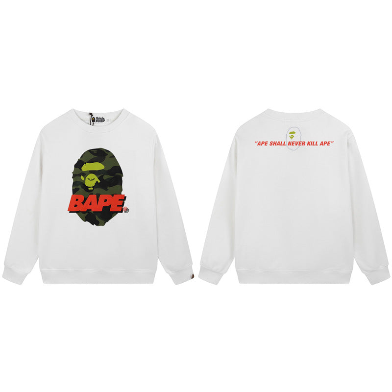 BAPE Green Ape Head Graphic Crewneck Sweatshirt