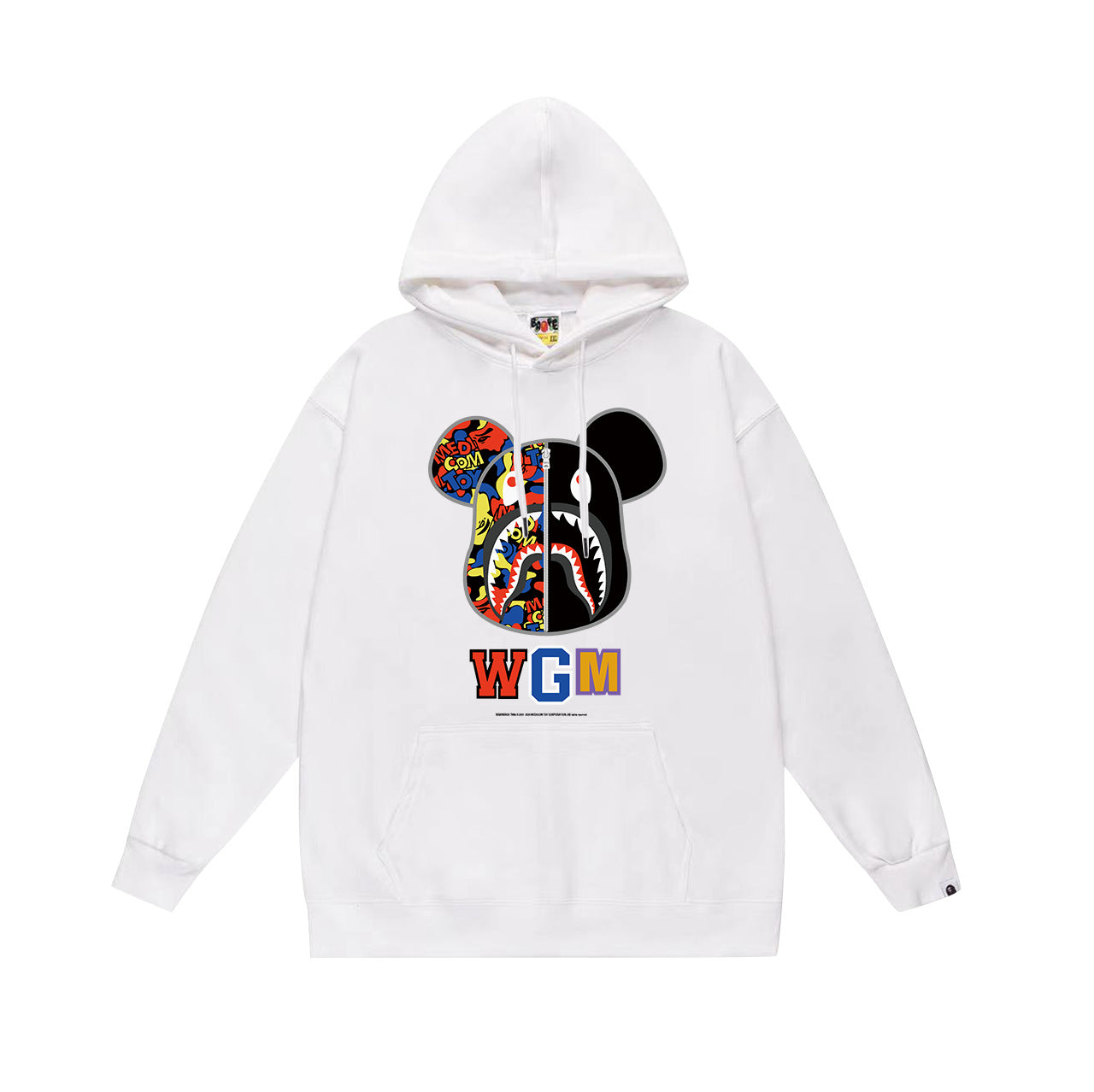 BAPE WGM Bear Shark Head Pullover Hoodie