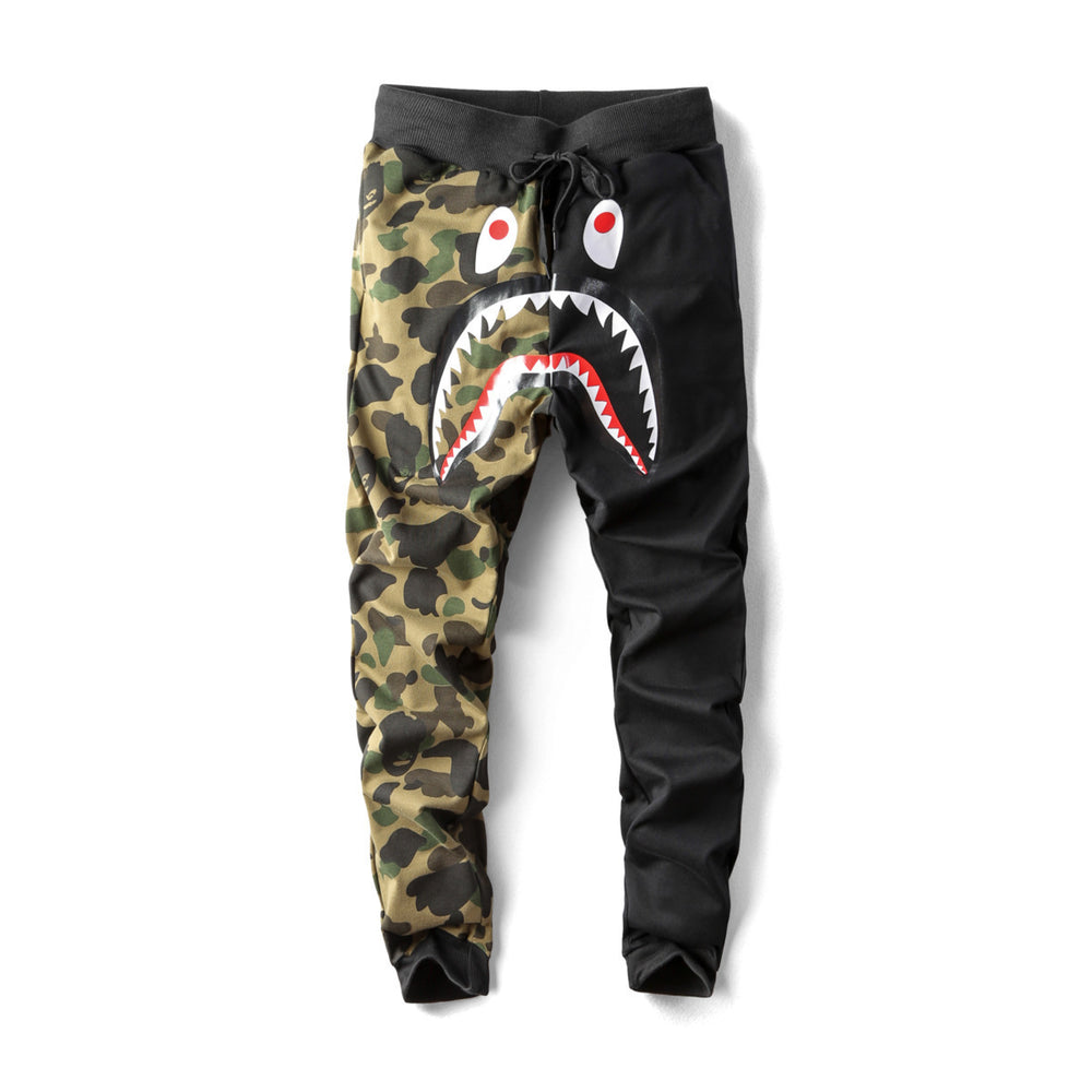 BAPE Shark Head Pants 3D Printed Casual Loose Men's and Women's Sports Casual Sanitary Pants Order Light Mature Casual Mid Waist (11)