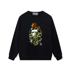 BAPE x Baby Milo Green ABC Camo APE Head Crewneck Sweatshirt